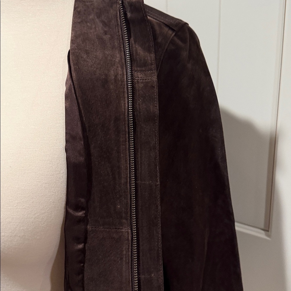 NWT Vintage 90s/Y2K SIZE 1X Jones New York Sport Brown Suede Jacket ~~MSRP $169 - Picture 4 of 16